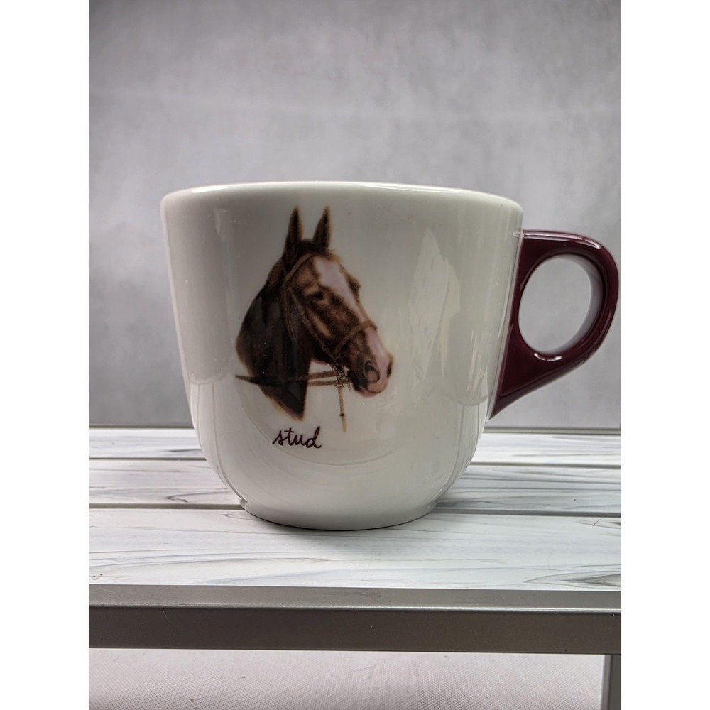 Fishs Eddy Stud Horse Mug Ceramic